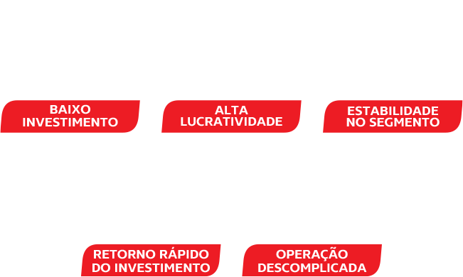 Vantagens JapaGO: Baixo Investimento, Alta Lucratividade, Estabilidade no Segmento, Retorno Rápido, Operação Descomplicada